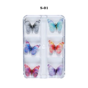6 Grids 3D Big Butterfly Nail Decoration - Image 2