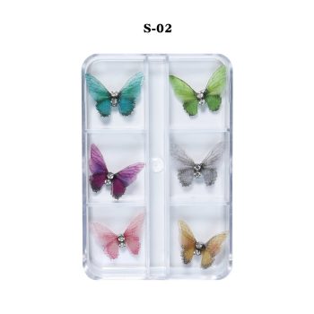 6 Grids 3D Big Butterfly Nail Decoration - Image 3